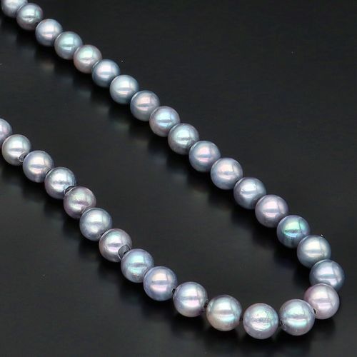 Silver Clasp Re Strung Cultured Pearl Necklace image-2