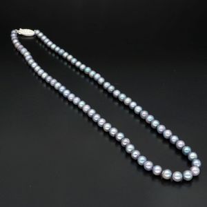 Silver Clasp Re Strung Cultured Pearl Necklace