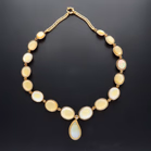 Akoya Pearl & Diamond Necklace In 18ct Yellow Gold