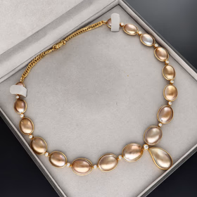 Akoya Pearl & Diamond Necklace In 18ct Yellow Gold