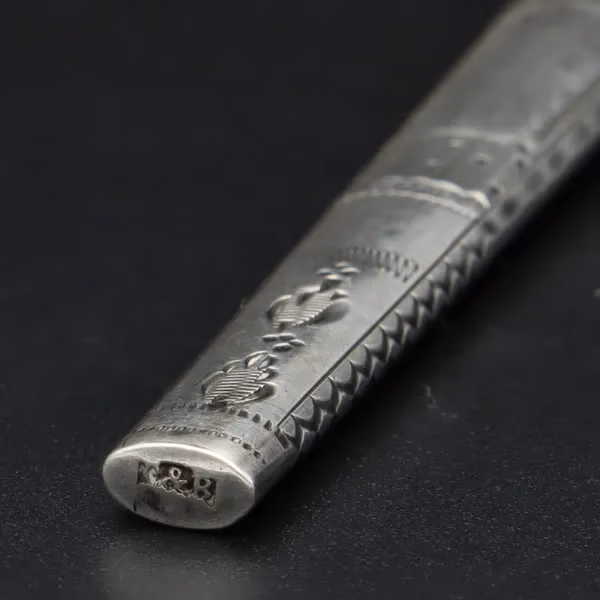 19th Century Silver Bodkin Holder