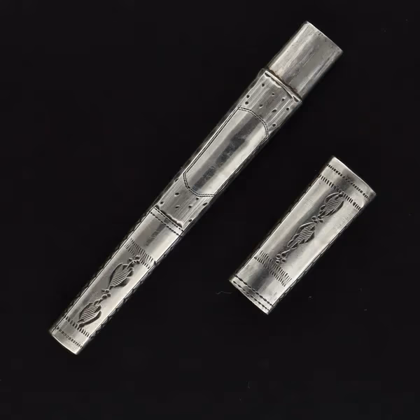 19th Century Silver Bodkin Holder