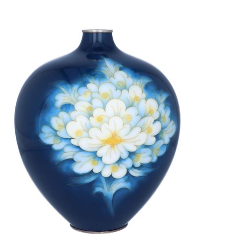 Japanese Tashio Showa Cloisonné Enamel Vase image-1