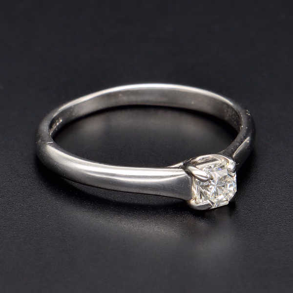 Tiffany Platinum Solitaire Diamond Ring