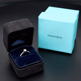 Tiffany Platinum Solitaire Diamond Ring