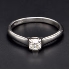 Tiffany Platinum Solitaire Diamond Ring