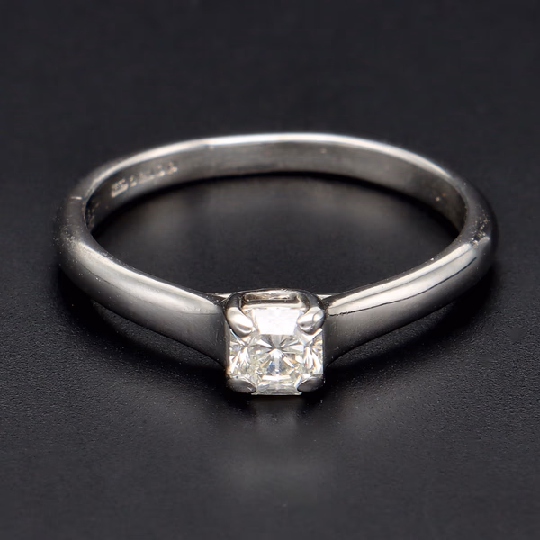 Tiffany Platinum Solitaire Diamond Ring