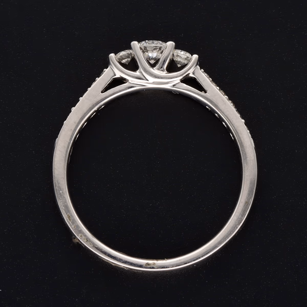 18ct White Gold Three-Stone Diamond Ring