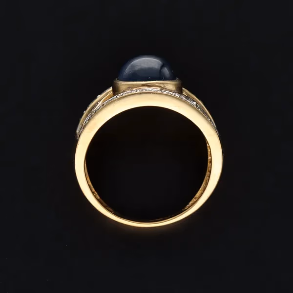 Vintage 9ct Gold Sapphire and Diamond Ring