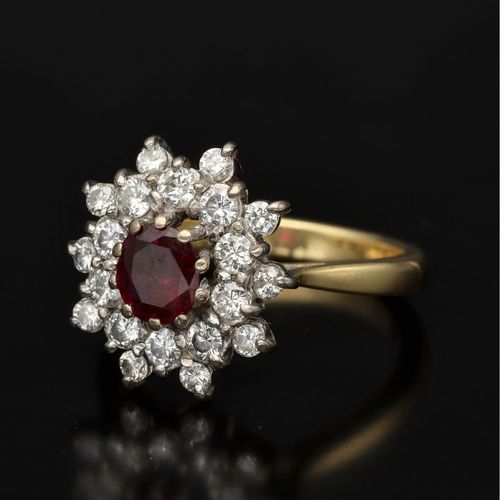 18ct Gold Ruby and Diamond Ring image-3