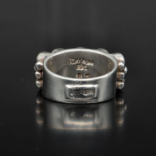 Swedish KumKum Sterling Silver Gem Set Ring image-4