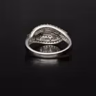 Vintage 9ct Gold Multi Diamond Crossover Ring