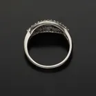 Vintage 9ct Gold Multi Diamond Crossover Ring
