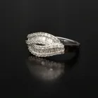 Vintage 9ct Gold Multi Diamond Crossover Ring