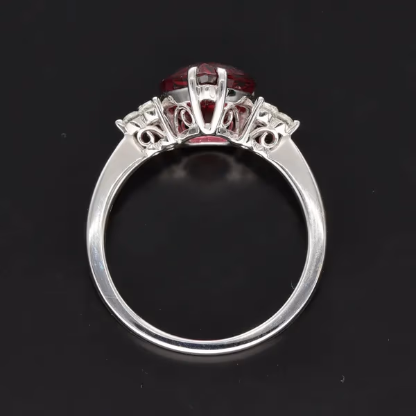18ct Gold Rhodolite Garnet and Diamond Ring