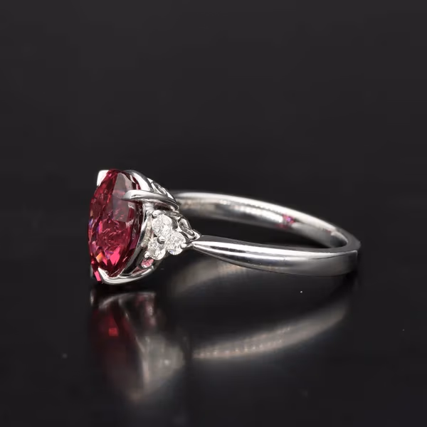 18ct Gold Rhodolite Garnet and Diamond Ring