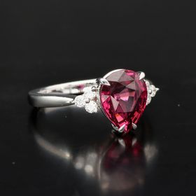 18ct Gold Rhodolite Garnet and Diamond Ring