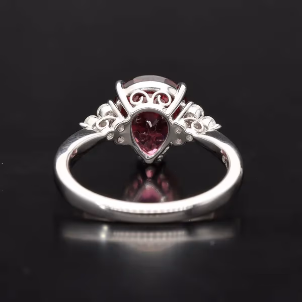 18ct Gold Rhodolite Garnet and Diamond Ring
