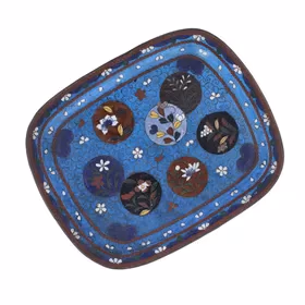 Meiji Period Cloisonné Enamel Tray