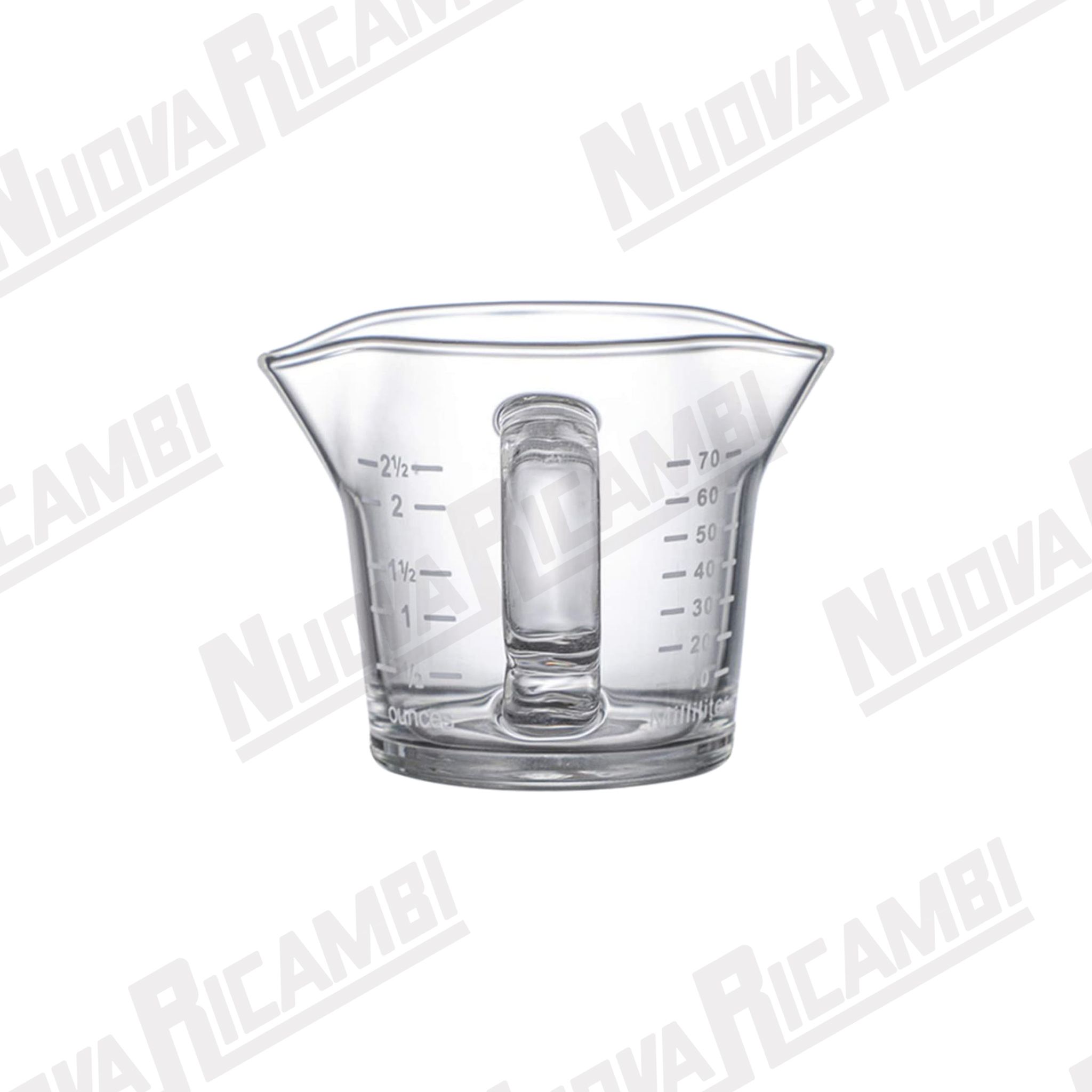 SHOT GLASS DOUBLE SPOUTS WITH HANDLE - 70ML