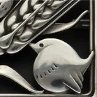 Georg Jensen Sterling Silver Birds in Wheat Brooch