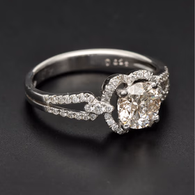 18ct White Gold Diamond Solitaire Ring