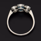 Platinum Aquamarine Diamond Ring