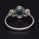 Platinum Aquamarine Diamond Ring