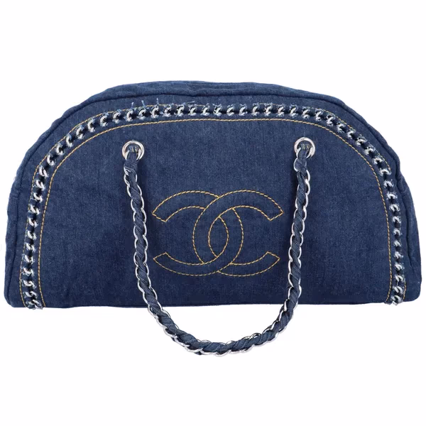 Vintage Denim Chanel Bowling Bag