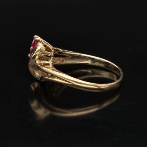 9ct Gold Diamond and Ruby Ring image-3