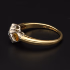18ct Yellow Gold Pear-Cut Yellow Sapphire & Diamond Ring