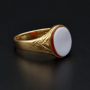 18ct Gold Sardonyx Signet Ring