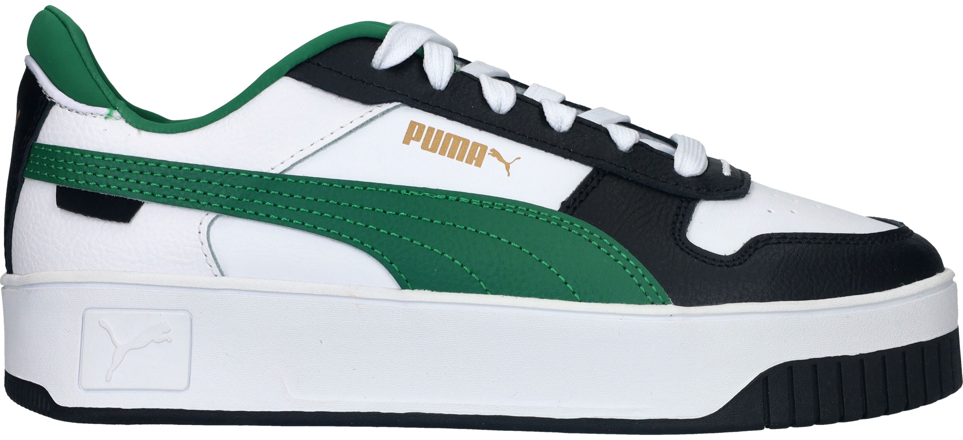 Puma Carina Street Sneaker Dames Zwart/Wit/Groen