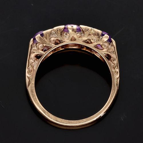 9ct Amethyst and Pearl Ring image-6