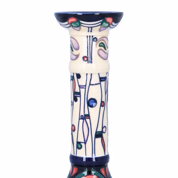 Moorcroft Rose Teardrop Design Candlesticks