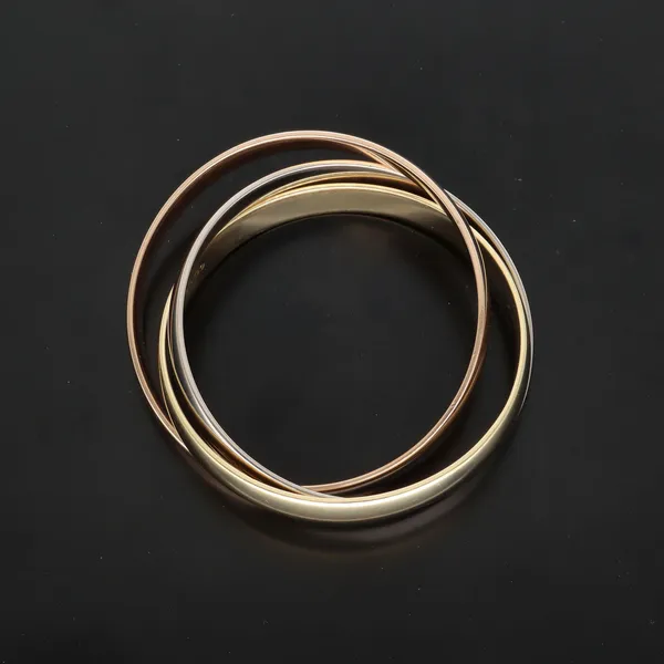 Cartier 18K Tri-Colour Gold Trilogy Bangle