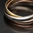 Cartier 18K Tri-Colour Gold Trilogy Bangle