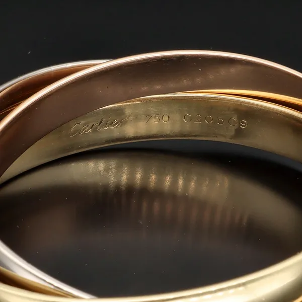 Cartier 18K Tri-Colour Gold Trilogy Bangle