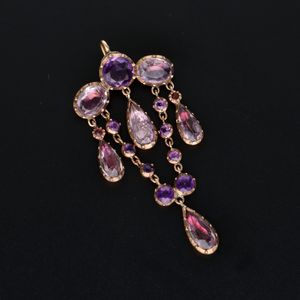 Antique 9ct Gold Amethyst Pendant