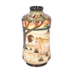 Moorcroft Lion Vase