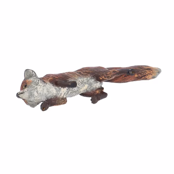 Antique Cold Painted Bronze Fox