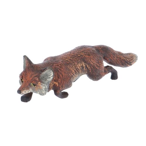Antique Cold Painted Bronze Fox image-1