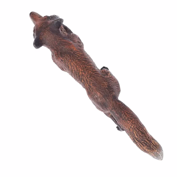 Antique Cold Painted Bronze Fox