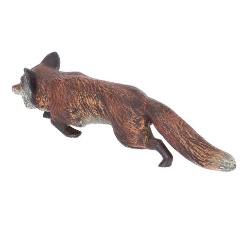 Antique Cold Painted Bronze Fox image-3
