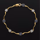 18ct Yellow Gold Sapphire & Diamond Bracelet