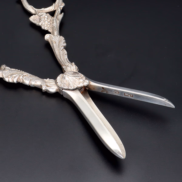 Antique Sterling Silver Grape Scissors