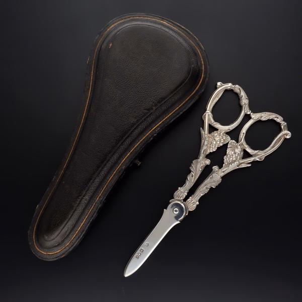 Antique Sterling Silver Grape Scissors