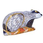 Royal Crown Derby Paperweight of a Woodland Badger
