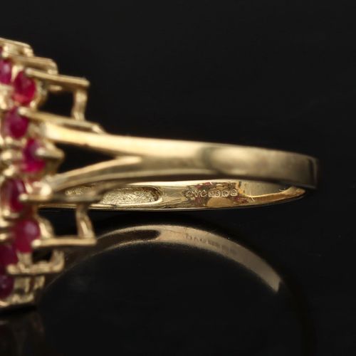 9ct Gold Ruby and Opal Ring image-6