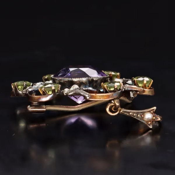 Late 19th Century Suffragette Gold Brooch